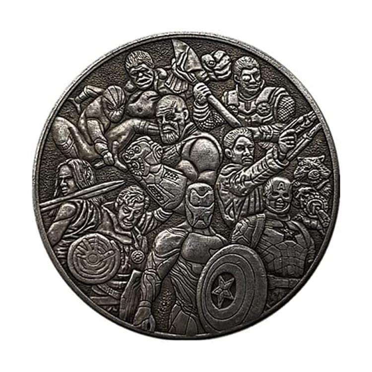 Benutzerdefinierte Herausforderungsmünze aus der Nickel-Antik-Versilberungs-Sammlung