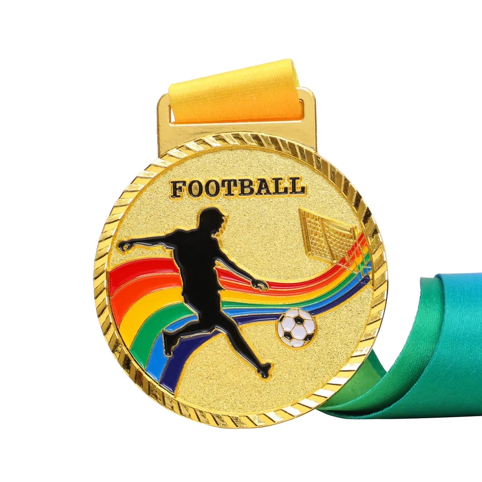 Benutzerdefinierte gravierbare Fußballmedaille