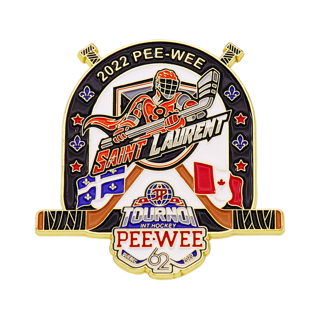 doppelseitiger personalisierter Emaille-Pin