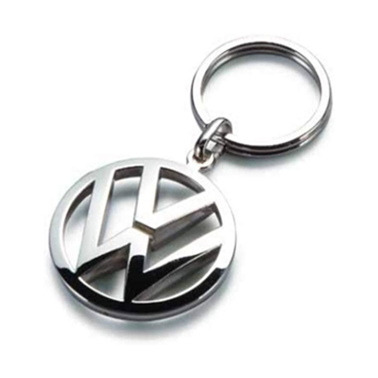 Benutzerdefinierte Volkswagen Metall Schlüsselanhänger Schlüsselanhänger Silber VW Logo