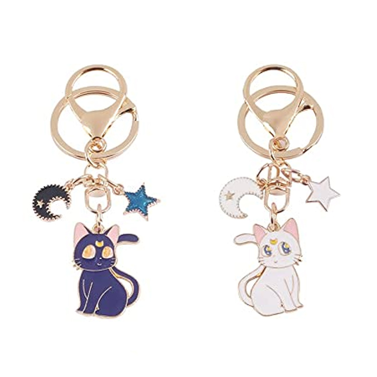 Benutzerdefinierte süße Paare Geschenke Anime Metall Emaille Charms Paare Schlüsselbund