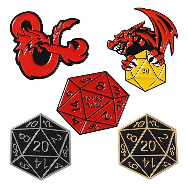 Benutzerdefinierte DND Player DM Harte Emaille Pins OEM