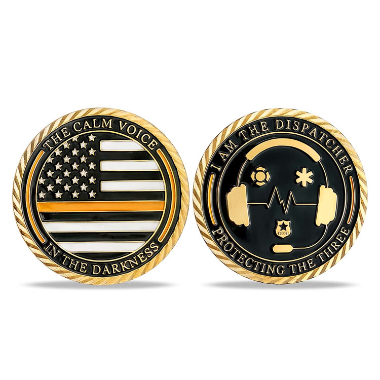 Custom Police Challenge Coin Thin Blue Line Militärgeschenk