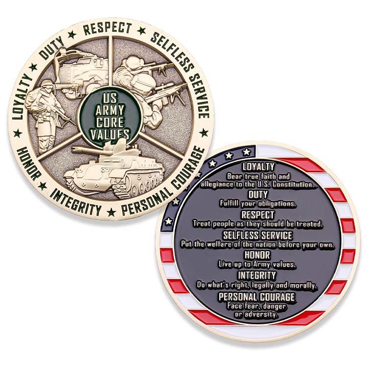 Custom US Air Force Challenge Coin Kolorierte F-35 Lightning II Fighter Jet Military Coin