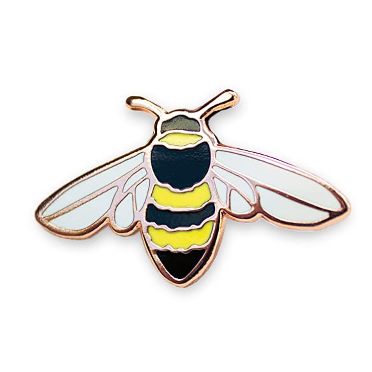 Benutzerdefinierte Honey Bee Emaille Pin Schmetterling Anstecknadel Abzeichen