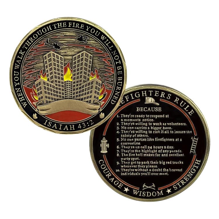 Custom Police Challenge Coin Thin Blue Line Militärgeschenk