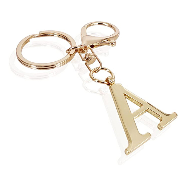 Kundenspezifischer Alphabet-Anfangsbuchstabe AZ Schlüsselanhänger Massen-Anfangsbuchstabe Metall-Schlüsselanhänger