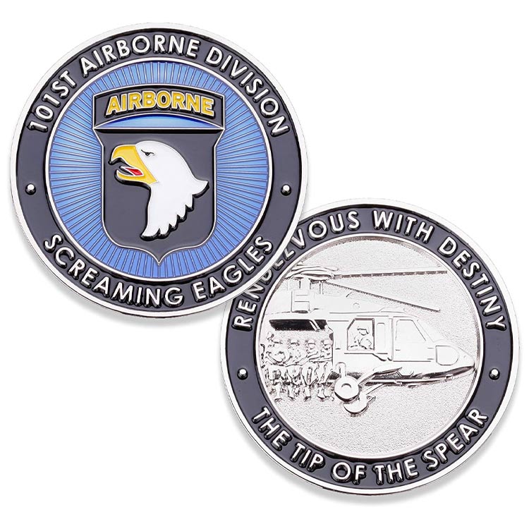 Custom US Military Veterans Airborne Military Challenge Coin