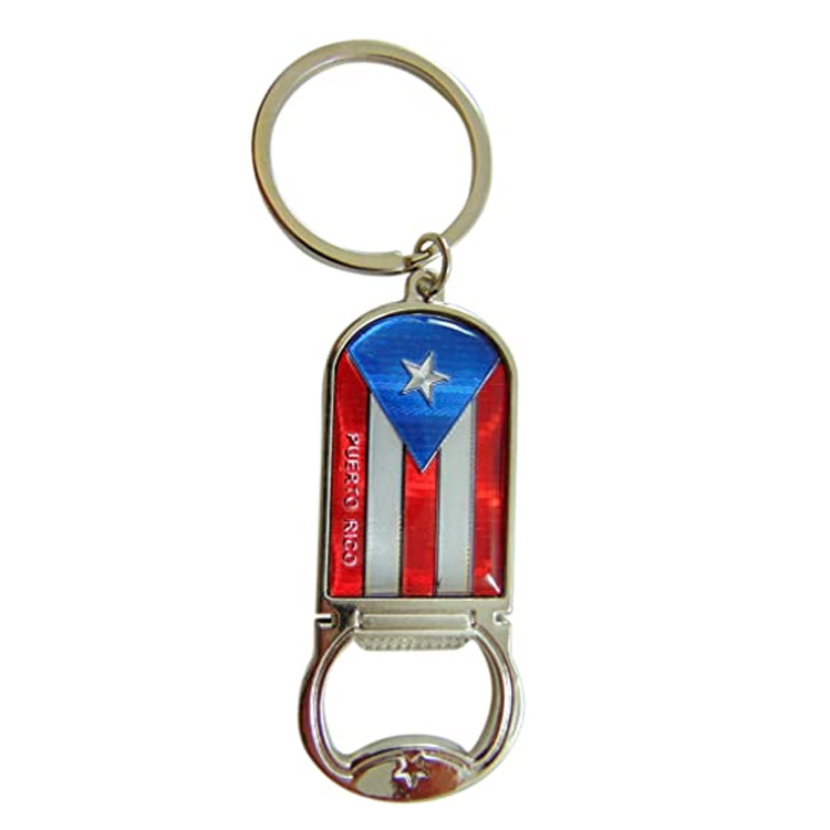 Benutzerdefinierte Puerto Rico Schlüsselanhänger Flaschenöffner Souvenir Geschenk