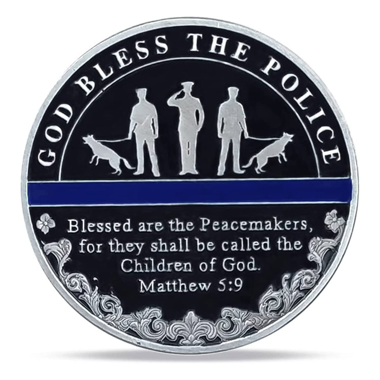 Custom Saint Michael Police Officer Prayer Law Enforcement Challenge Coin